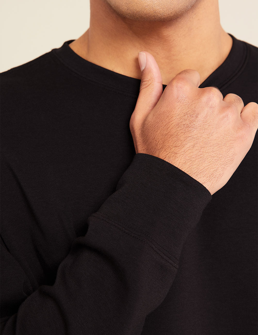 Gender-Neutral-Crew-Neck-Sweater-Black-Male-Detail.jpg